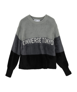 MULTI BORDER FEATHER KNIT