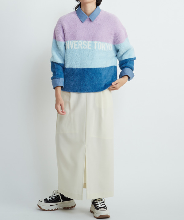 MULTI BORDER FEATHER KNIT 詳細画像 8