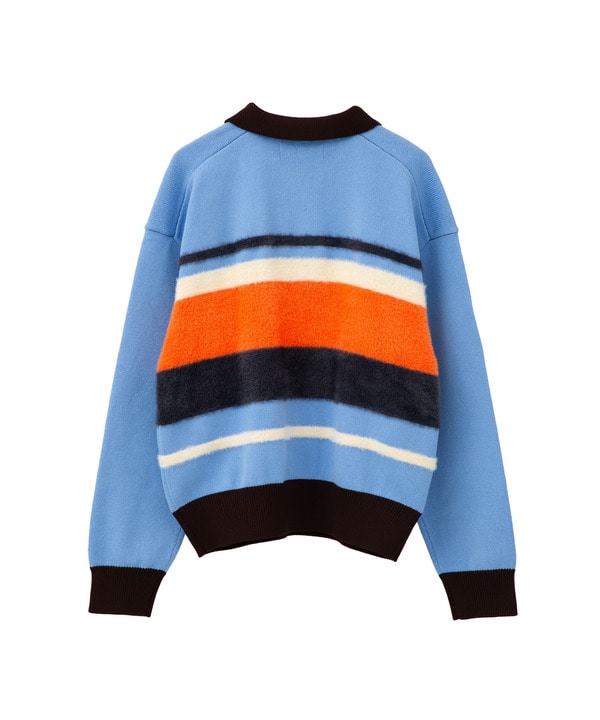 【HL】MULTI BORDER HALF-ZIP KNIT PULLOVER 詳細画像 3