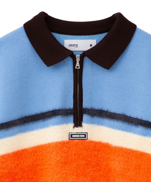 【HL】MULTI BORDER HALF-ZIP KNIT PULLOVER 詳細画像 4