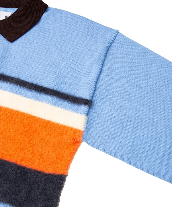 【HL】MULTI BORDER HALF-ZIP KNIT PULLOVER 詳細画像 6