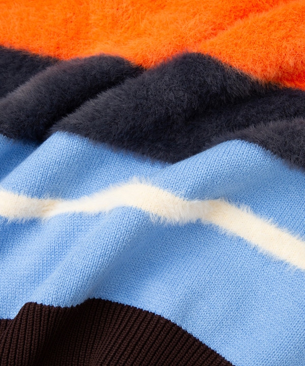 【HL】MULTI BORDER HALF-ZIP KNIT PULLOVER 詳細画像 9