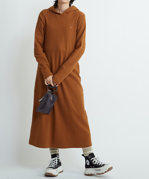 RIB HOODIE DRESS