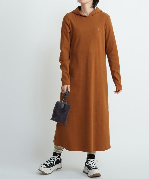 RIB HOODIE DRESS 詳細画像 2