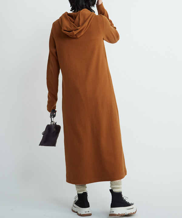 RIB HOODIE DRESS 詳細画像 3