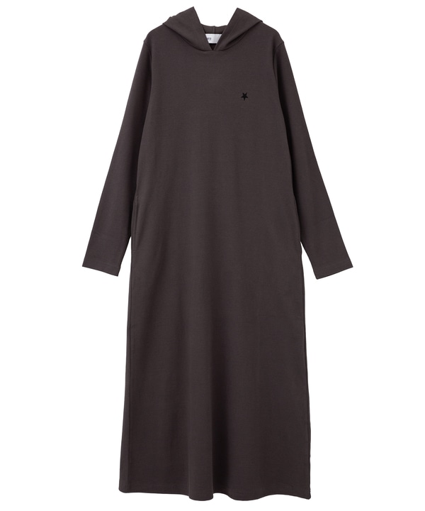 RIB HOODIE DRESS 詳細画像 チャコールグレー 1