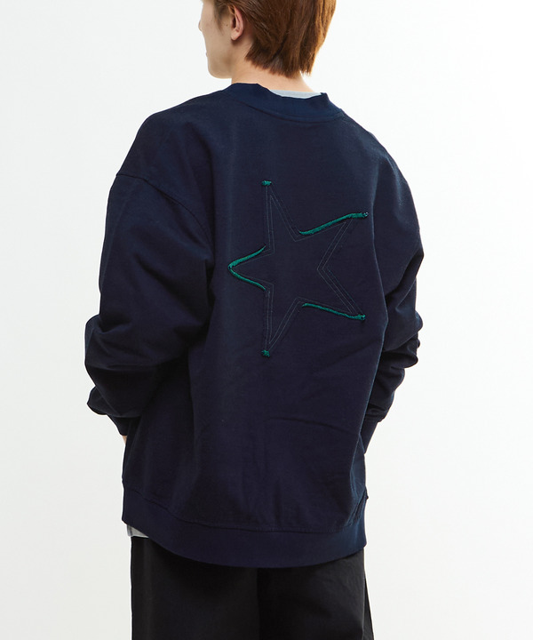 BACK STAR★ PATCH INDIGO SWEAT CARDIGAN 詳細画像 11