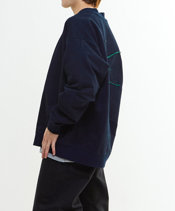 BACK STAR★ PATCH INDIGO SWEAT CARDIGAN 詳細画像 12