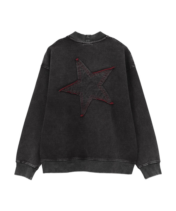 BACK STAR★ PATCH INDIGO SWEAT CARDIGAN 詳細画像 2