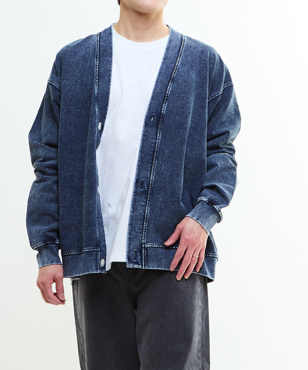 BACK STAR★ PATCH INDIGO SWEAT CARDIGAN 詳細画像 5