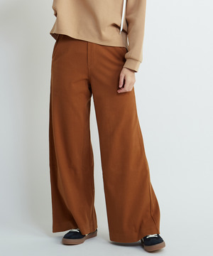 RIB WIDE BUGGY PANTS