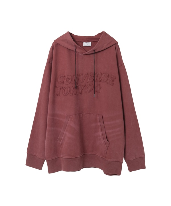HEAVYWEIGHT LOGO PATCHWORK HOODIE 詳細画像 ボルドー 1