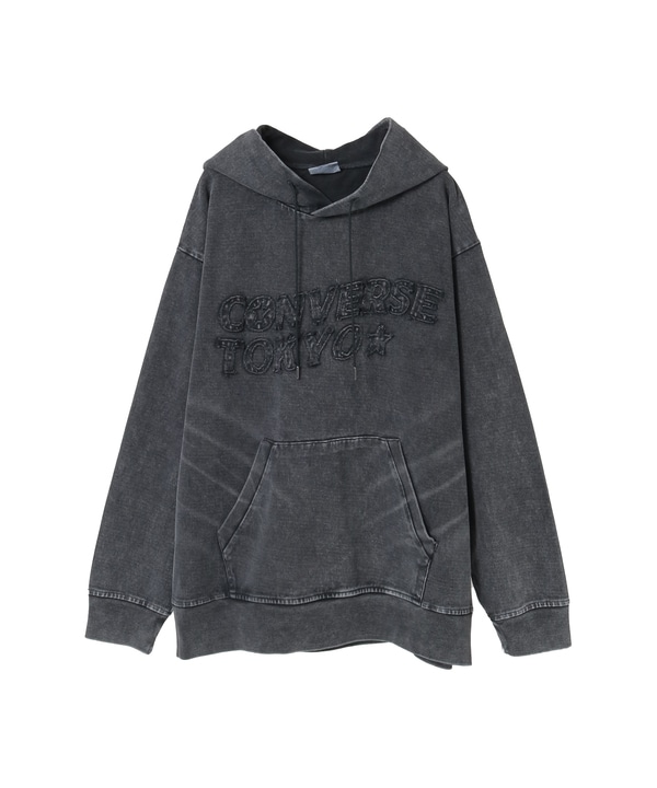 HEAVYWEIGHT LOGO PATCHWORK HOODIE 詳細画像 ブラック 1