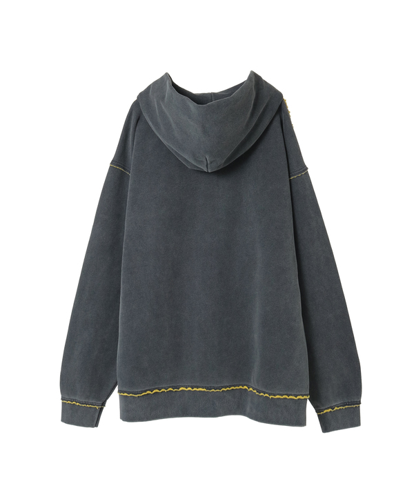 【NAVY SERIES】INDIGO SPRAY DYE HOODIE 詳細画像 1