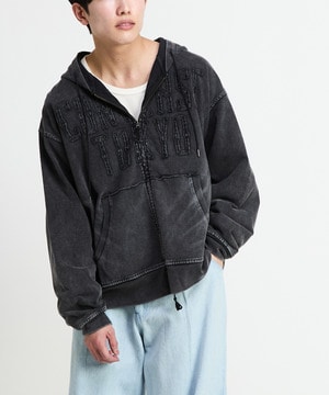 PATCH EMBROIDERY LOGO ZIP HOODIE