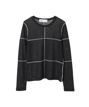 PATCHWORK SHEER RIB TOP
