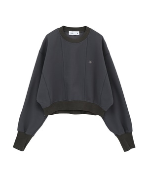 DOLMAN SLEEVE WAFFLE PULLOVER