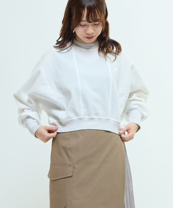 DOLMAN SLEEVE WAFFLE PULLOVER 詳細画像 1