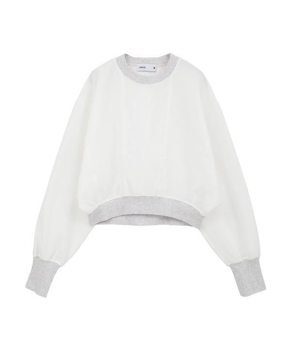 DOLMAN SLEEVE WAFFLE PULLOVER 詳細画像 ホワイト 1