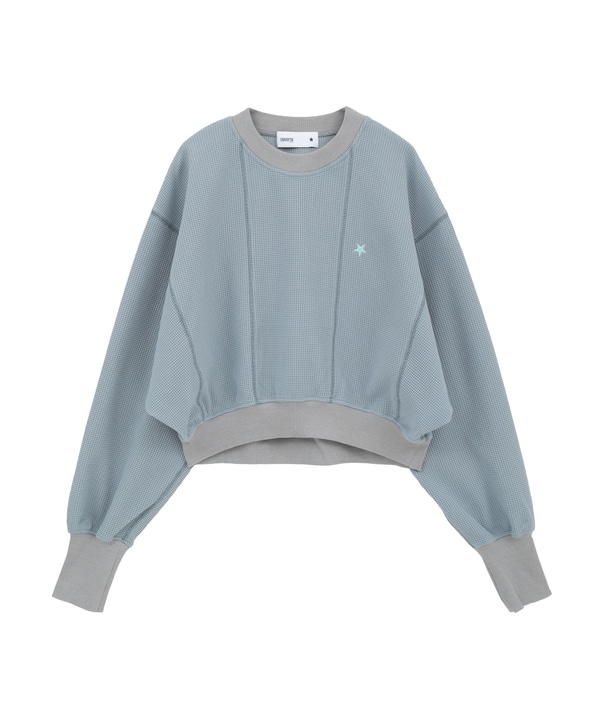 DOLMAN SLEEVE WAFFLE PULLOVER 詳細画像 グリーン 1