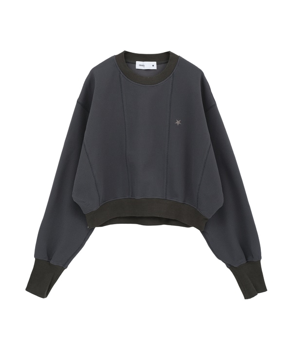 DOLMAN SLEEVE WAFFLE PULLOVER 詳細画像 グレー 1