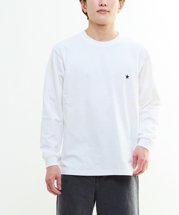 【S～XLサイズ】STAR★ ONE POINT LONG SLEEVE TEE 詳細画像 2