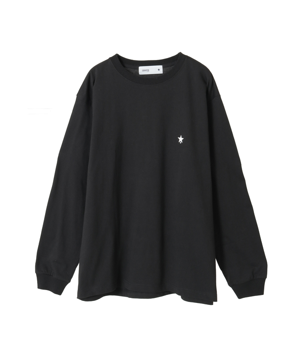 【S～XLサイズ】STAR★ ONE POINT LONG SLEEVE TEE 詳細画像 ブラック 1