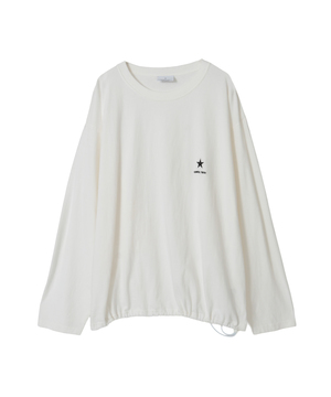 DRAWSTRING HEM STAR★ ONEPOINT LONG SLEEVE TEE