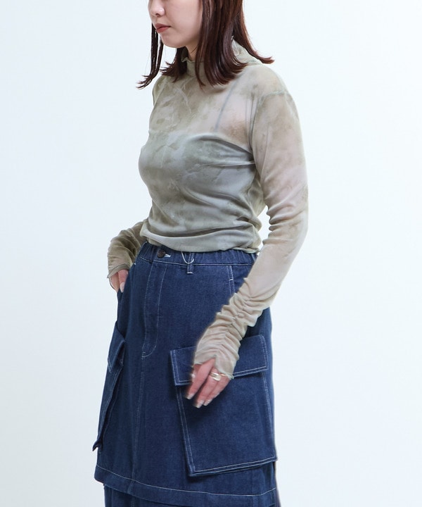 TURTLE NECK SHEER TOP 詳細画像 4