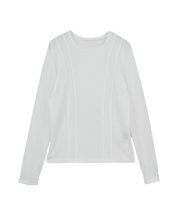 SHEER RIB TOP 詳細画像 ホワイト 1