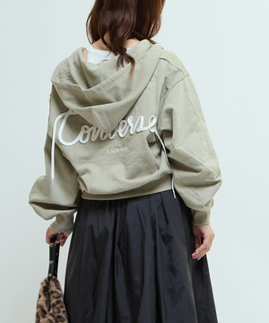 BACK SPINDLE LOGO ZIP HOODIE