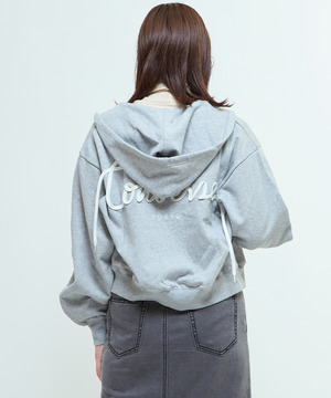 BACK SPINDLE LOGO ZIP HOODIE