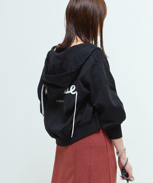 BACK SPINDLE LOGO ZIP HOODIE