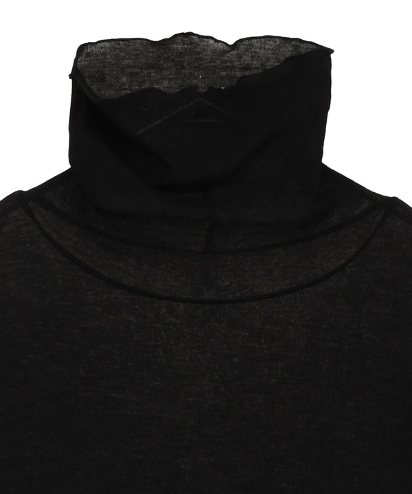 SHEER MELLOW FRILL TURTLENECK TOP 詳細画像 2