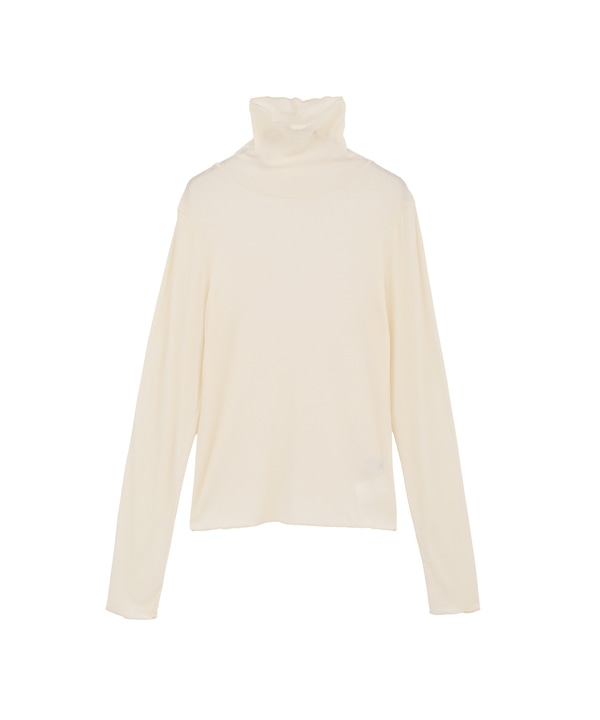 SHEER MELLOW FRILL TURTLENECK TOP 詳細画像 イエロー 1