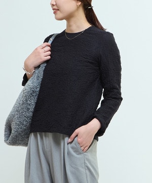 JACQUARD PEPLUM BLOUSE
