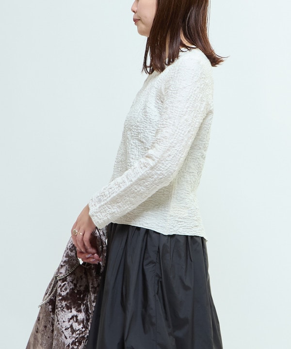 JACQUARD PEPLUM BLOUSE 詳細画像 10