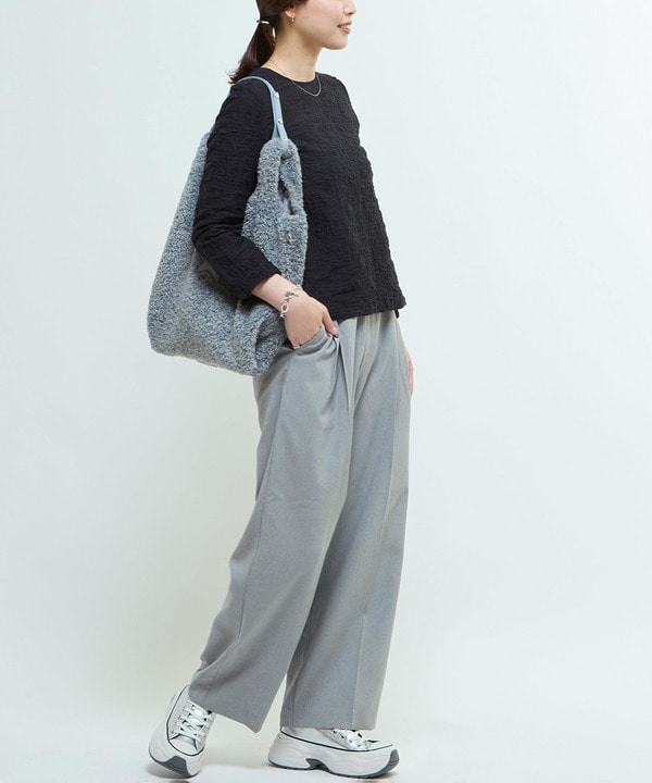 JACQUARD PEPLUM BLOUSE 詳細画像 3