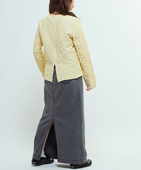 JACQUARD PEPLUM BLOUSE 詳細画像 6