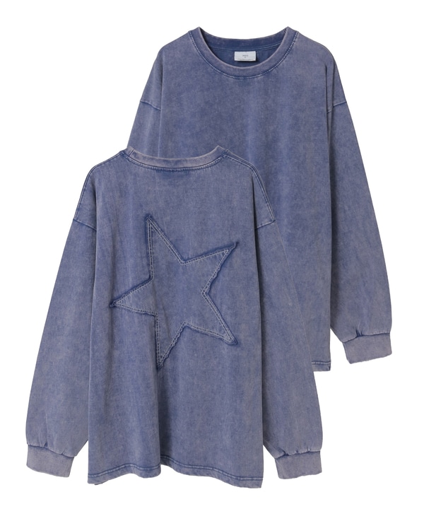 CHEMICAL WASHED STAR★ PATCH TEE 詳細画像 パープル 1