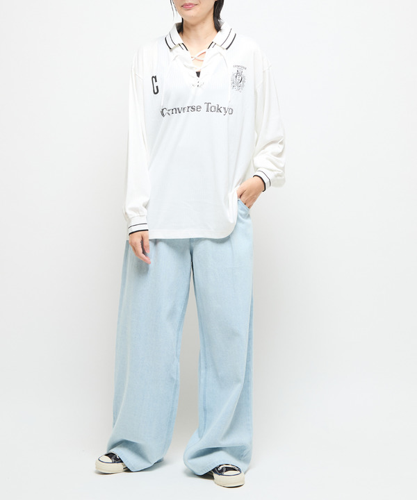 LACE-UP COLLAR SOCCER LONGSLEEVE TEE 詳細画像 3
