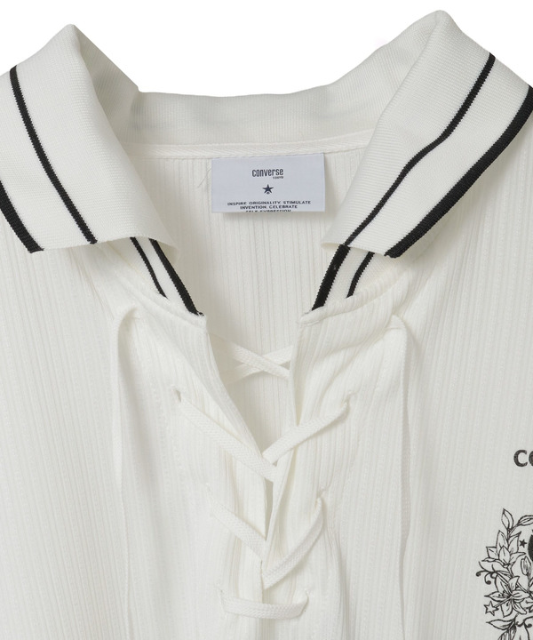 LACE-UP COLLAR SOCCER LONGSLEEVE TEE 詳細画像 7