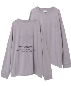 BACK STAR★ PATCH EMBROIDERED TEE