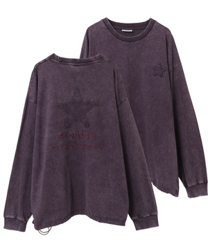 BACK STAR★ PATCH EMBROIDERED TEE