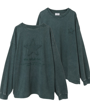 BACK STAR★ PATCH EMBROIDERED TEE