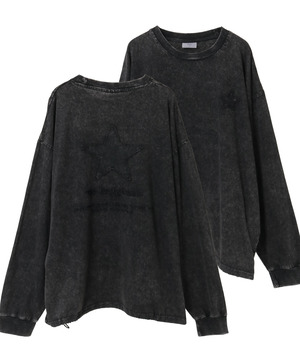 BACK STAR★ PATCH EMBROIDERED TEE