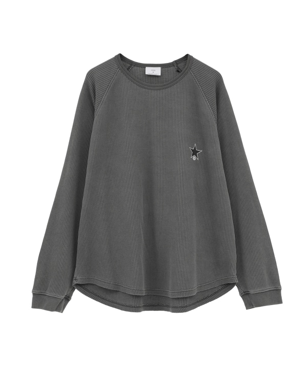 FLOWER LOGO WAFFLE LONG TEE 詳細画像 1