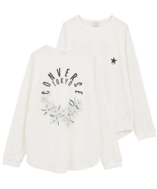 FLOWER LOGO WAFFLE LONG TEE 詳細画像 ホワイト 1