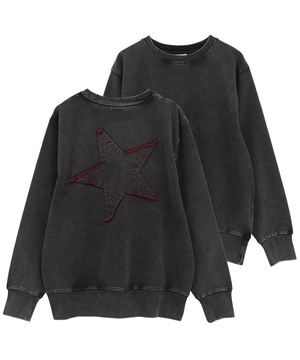 BACK STAR★ PATCH INDIGO SWEAT