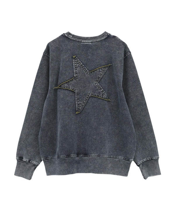 BACK STAR★ PATCH INDIGO SWEAT 詳細画像 5